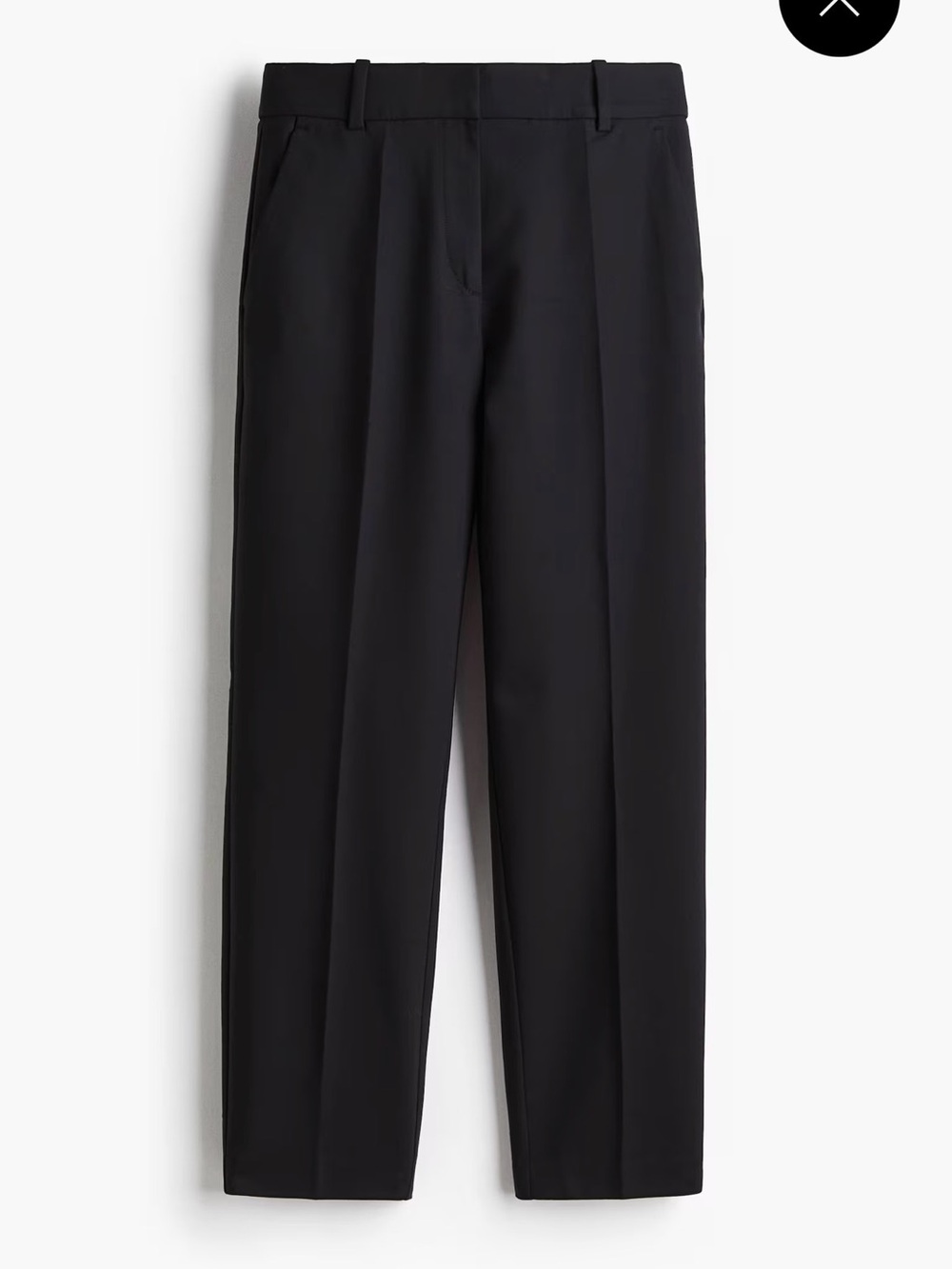 H&M Black Women's Tailored ankle Dress Trousers